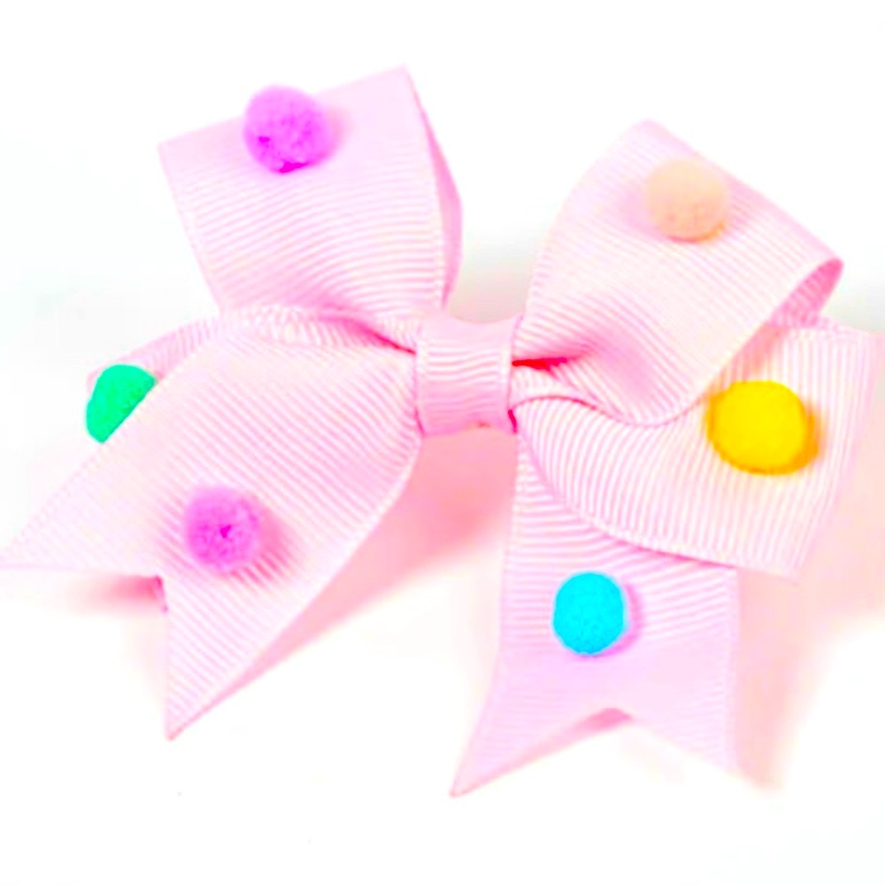 🩷💚💛🩵 “POM POMS PROMENADE” PINK HAIR CLIP ~ PAPARAZZI❗️